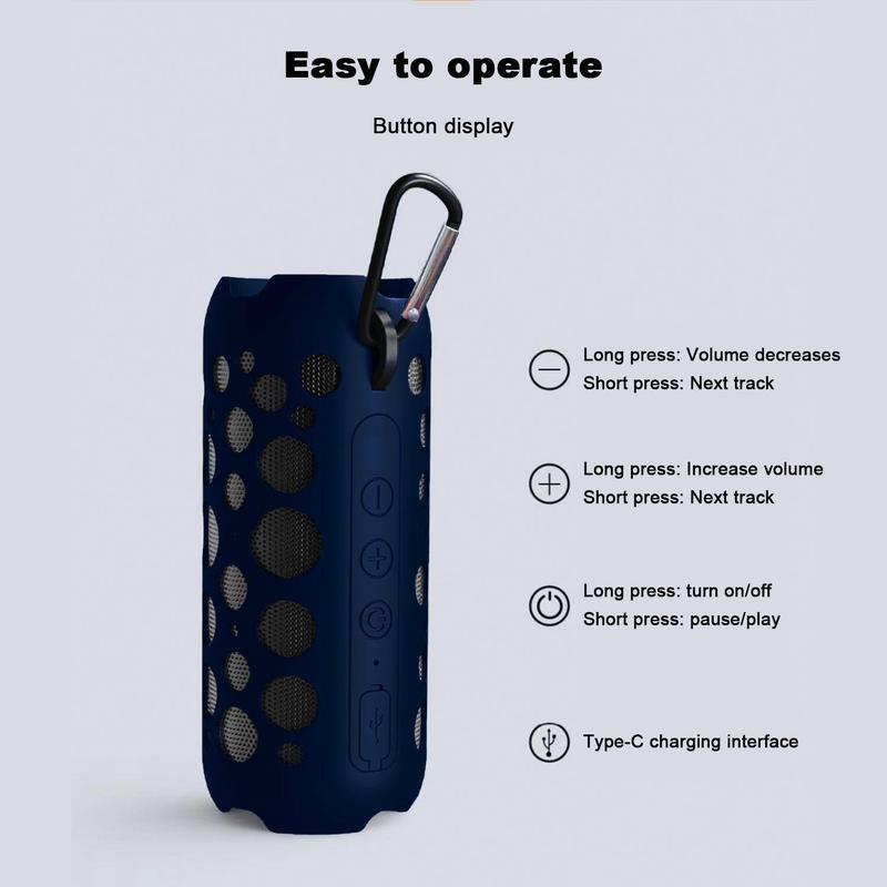 2-in-1 Outdoor Speaker & Headphones, In-ear Earbuds Small Outdoor Speaker, Deep Bass Wireless Mini Headphones Portable Speaker